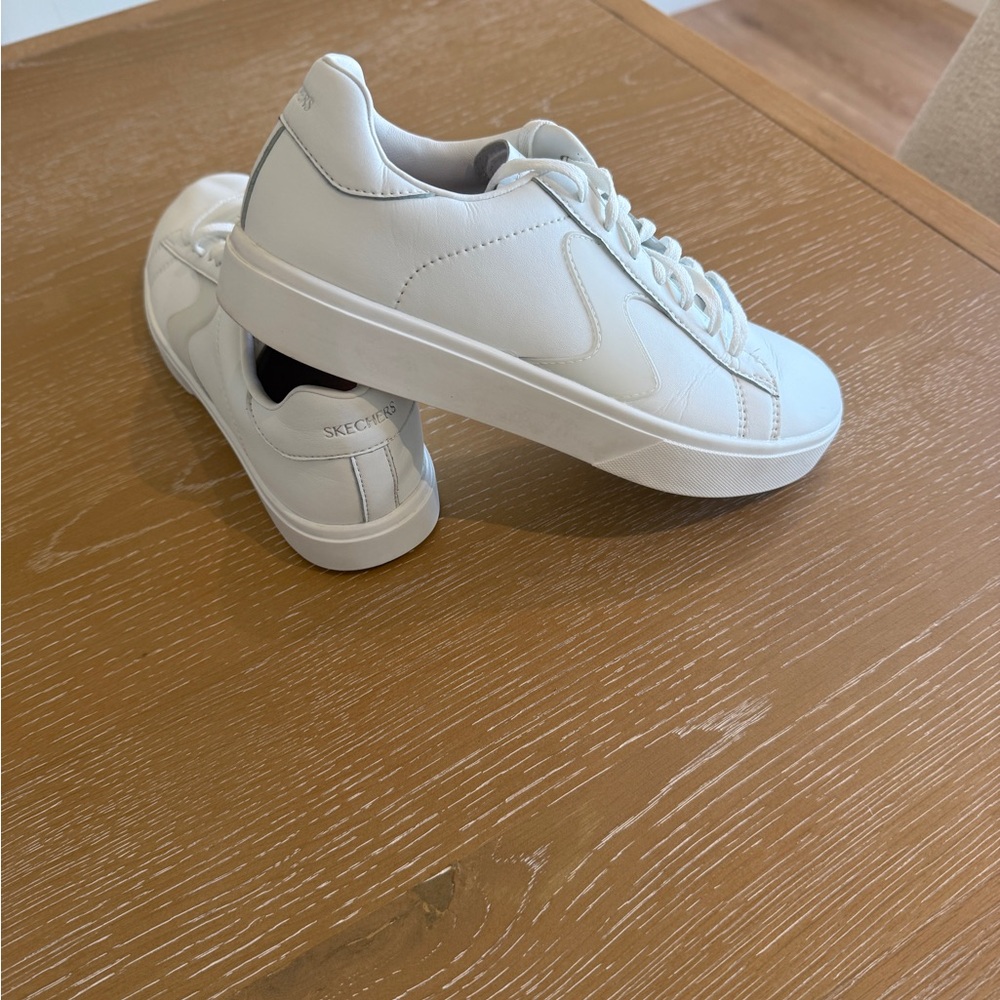 Skechers Classic White Lace-Up Sneakers